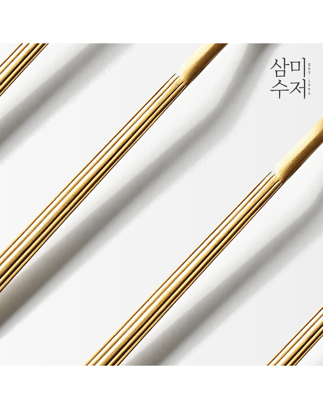 삼미수저 일미 골드 나이프 디너포크세트 4P 착용컷