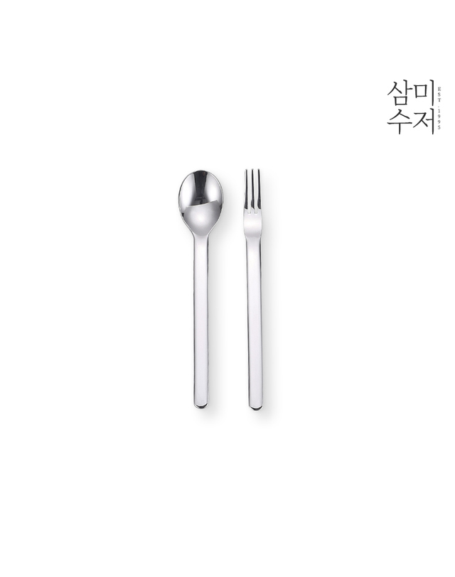 삼미수저 기본2 미러 티스푼 과일포크세트 10p 착용컷
