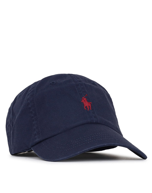 폴로 랄프로렌 폴로랄프로렌 네이비 로고 치노 베이스볼 캡 710548524014 NAVY 착용컷