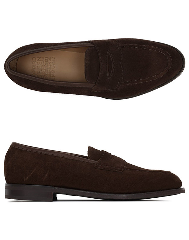 에드워드 그린 에드워드그린 26SS 밍크 피카딜리 스웨이드 플랫 로퍼 E PICCADILLY 184 MINK SUEDE 착용컷