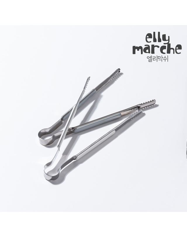 엘리막쉬 컬러 주방집게 23cm (그레이/아이보리) 착용컷