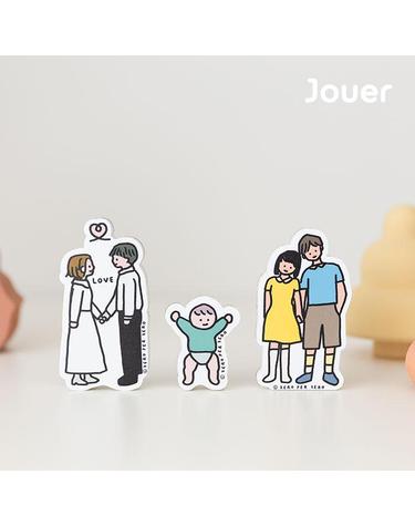 [꼬메모이] 제로퍼제로 쥬에 자석지우개 사랑의가족 / 화이트보드용 지우개