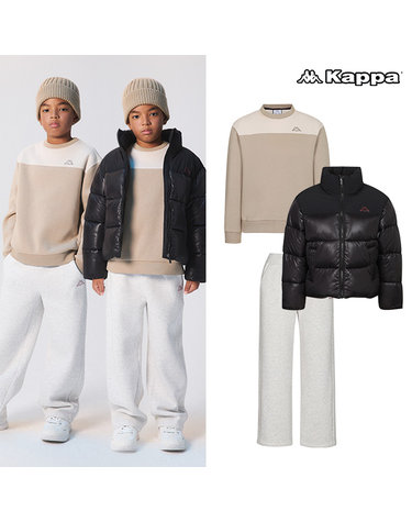 카파 [최초가199000원] 패딩+맨투맨+팬츠 겨울데일리 코디세트 블랙+베이지+멜란지