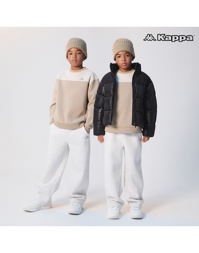 카파 [최초가199000원] 패딩+맨투맨+팬츠 겨울데일리 코디세트 블랙+베이지+멜란지 착용컷