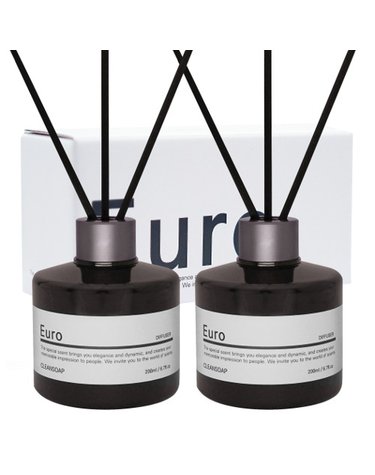 [200ml 2개세트] 유로 디퓨저 200ml+리드스틱 실내방향제 인테리어