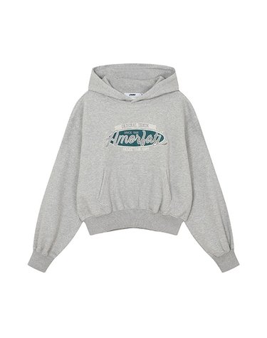 여성) 크롭 후드 티셔츠(오버핏)_AM4WTS859-MG