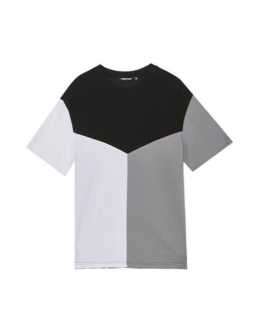 남성) 3도 절개배색 리젠MESH 반팔 티셔츠_AM2WTS405-BK