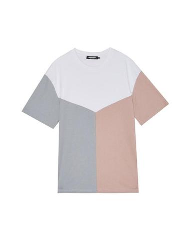 남성) 3도 절개배색 리젠MESH 반팔 티셔츠_AM2WTS405-WH