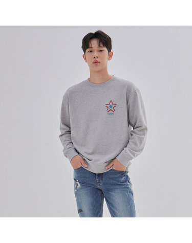 남성) 스타 아트웍 보스쮸리 맨투맨_DN3WTS503-MG