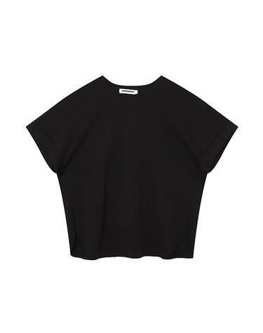 여성) 마크 실켓 티셔츠_BN2WTS183-BK