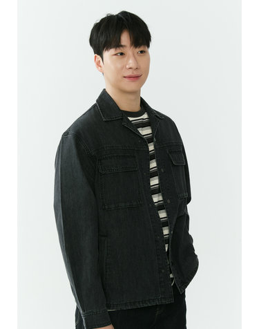 [26SS] 남성) 난스판 그레이 오픈 카라 데님 자켓 DJ AQ1DDJ104-GY