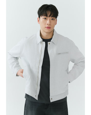 [26SS] 남성) 난스판 크림 블루종 데님 자켓 DJ AQ1DDJ102-CR
