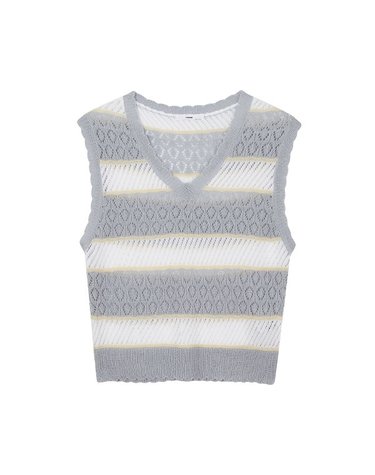 여성) 칼라물 VEST_BM3WSW666-SB
