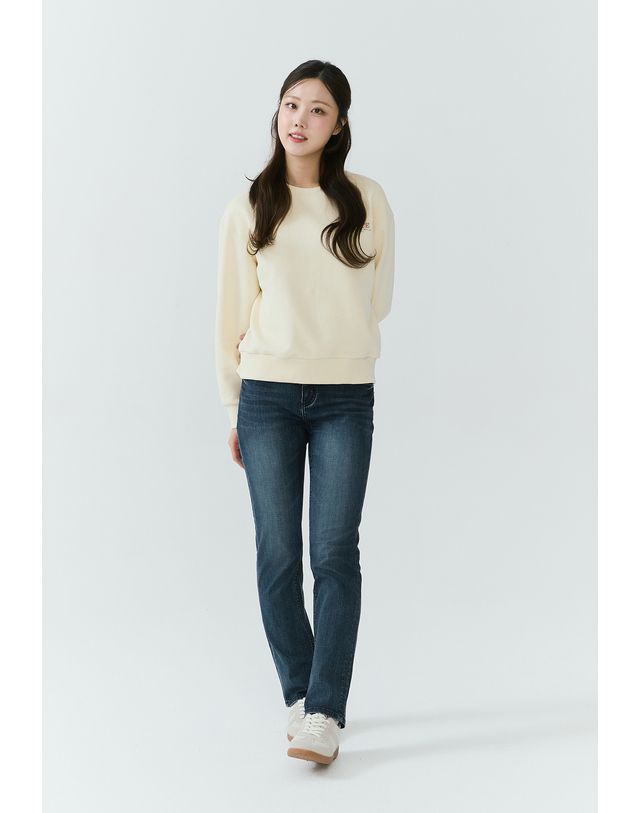 잠뱅이 [26SS] 여성) 쿨맥스 다크 인디고 밴드 스트레이트핏 IG AQ1DIG155-DB 착용컷