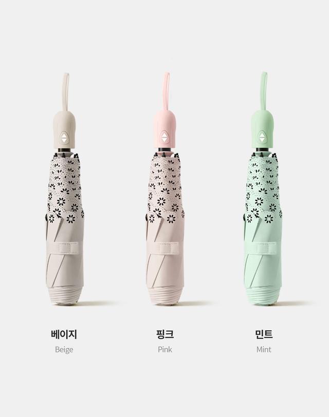 이즐리 이즐리 레이스컷 6K 3단 자동 양우산(UPF50+) 착용컷