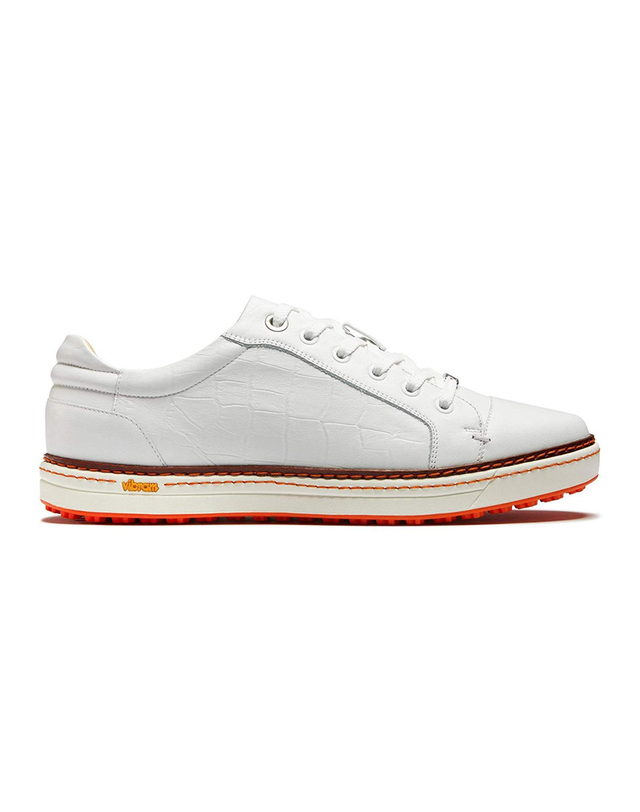 로얄알바트로스 명품 골프화 크로코 Croco white 화이트/골프 남자 신발 패션용품 착용컷