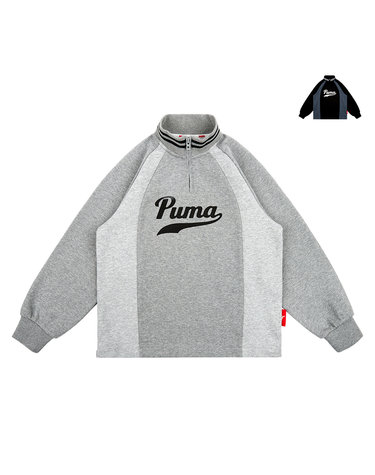 [추가10%쿠폰] 컬러블럭 반집업 맨투맨_PK53MR305