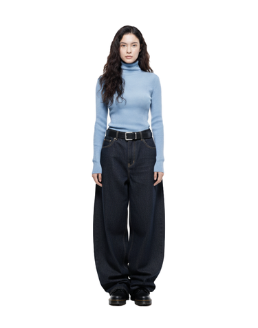 벌룬 셀비지 와이드 데님(인디고데님)/W254PT03