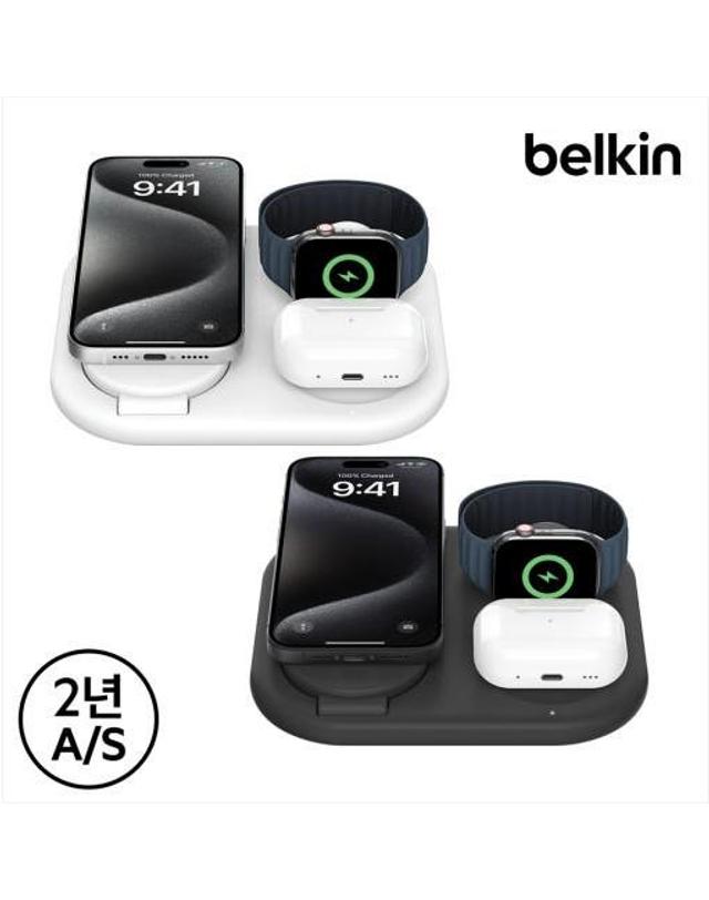벨킨 [벨킨] Qi2 3in1 15W 마그네틱 폴더블 무선 충전기 (색상선택) / WIZ029kr 착용컷