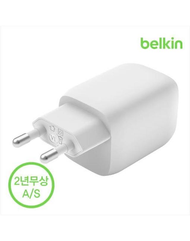 벨킨 [벨킨] 65W 듀얼 C타입 PD 3.0 PPS GaN 고속 충전기 / WCH013krWH 착용컷