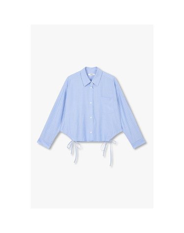 [갤러리아] [26년 여름가격인하]사이드 스트링 스트라이프 셔츠(9106221223)