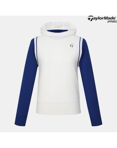 [갤러리아] [테일러메이드] 25FW 여성 레이어드룩 후드 방풍 니트 TWSHO8125-907