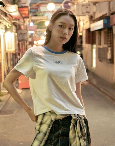 [메이븐뮤즈] 뮤즈 링거 티셔츠 BL (MWYSWF911BL)