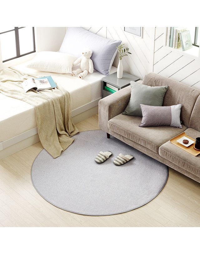 벨리에르 [애끌리아] 데일리 MC 극세사 원형 러그(170x170) 착용컷