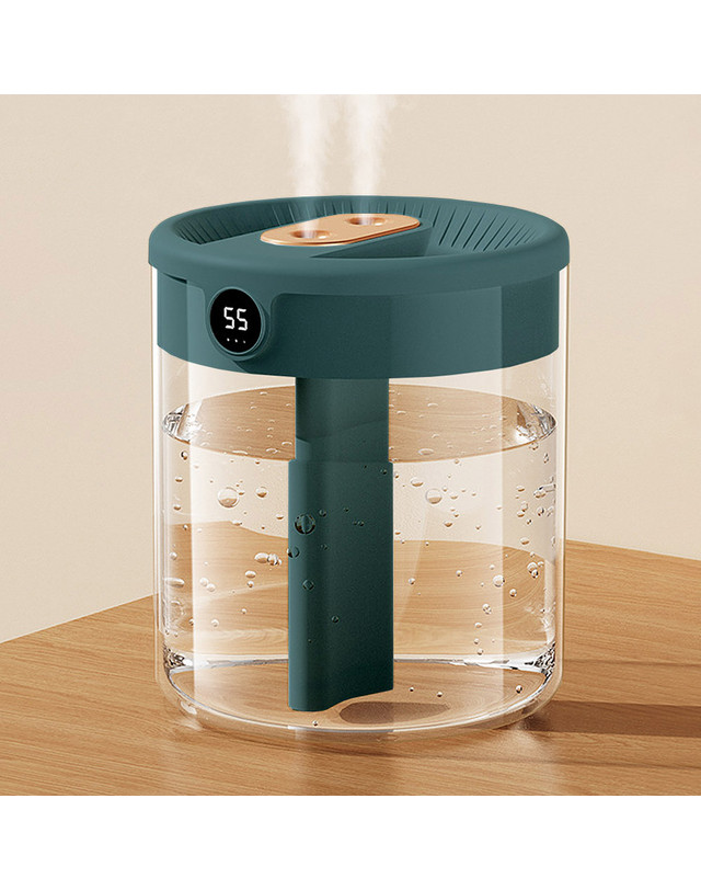 브리즈홈 [웰스온] 공간 USB 무드등 가습기(그린) (1.3L) 착용컷