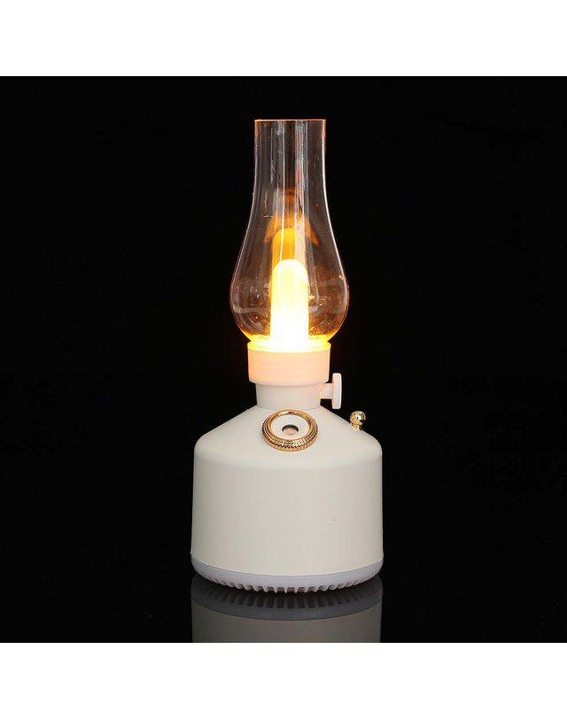 브리즈홈 [웰스온] 촉촉 USB 무선 호롱불 감성 무드등 가습기(화이트) 착용컷