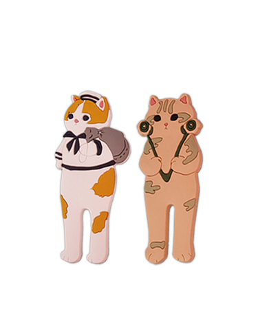 [보리보리] 고양이 자석 후크 마스크 걸이 2개 세트_마린밀리터리