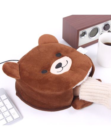 브라운베어 USB 온열 마우스패드 손목쿠션