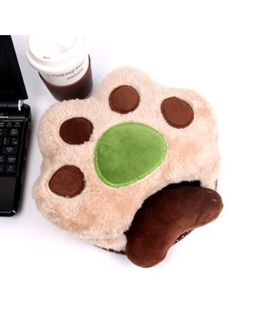 아기곰 손바닥 USB 온열 마우스 패드