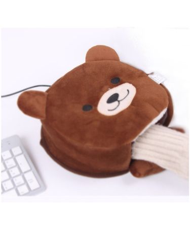 곰인형 USB 온열 손목쿠션겸 마우스패드