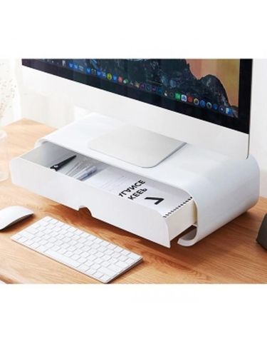 라운드 업 모니터받침대 수납정리 데스크 정리