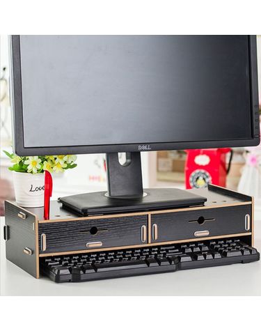 DIY 목아픔방지 모니터받침대 원목받침대 와이드선반