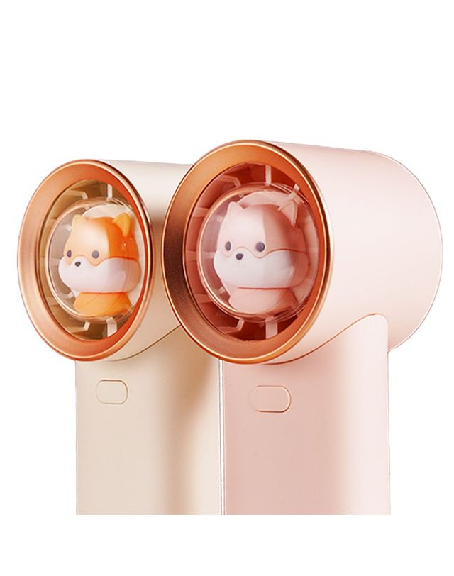알티피아 루본 댕댕이 캐릭터 초미니 터보 휴대용 손선풍기 착용컷
