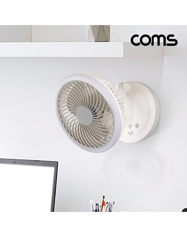 알티피아 COMS 접이식 LED 회전 탁상용 선풍기 수면풍 저소음 착용컷