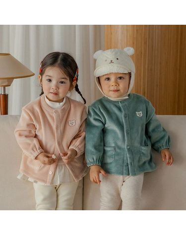 [보리보리] 허그 더블 벨로아 아기 가디건