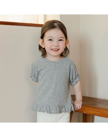 [보리보리] SIZE~6Y 에일라 아일렛 반팔 티셔츠