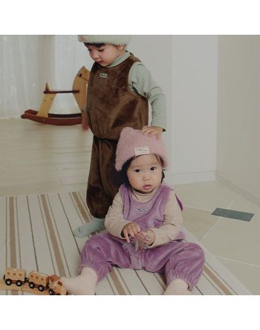 [보리보리] SIZE~6Y 코코 쓰리피스 더블 벨로아 셋업