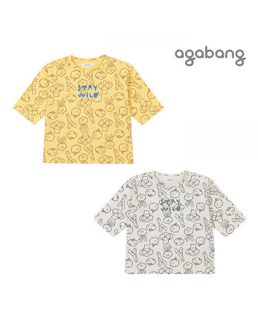 [보리보리] 러브칠부채소티셔츠IVORY,YELLOW_01P551002