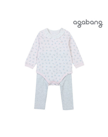 [보리보리] 꽃토끼 바디수트상하PINK_01O11751358