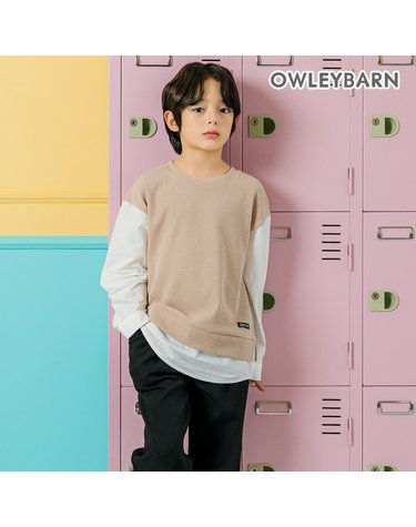 [보리보리] 믹스매치티셔츠베이지