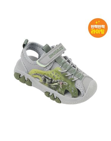 [보리보리] 다이노솔즈 티라노 레이서 샌들 키즈 그레이 DNKCG1TSTR11GRY