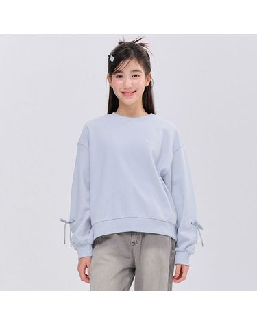 [보리보리] 여아 소매 리본 포인트 맨투맨