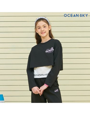 [보리보리] 여아 그래픽 레이어드 크롭티셔츠-DAJG5154B03