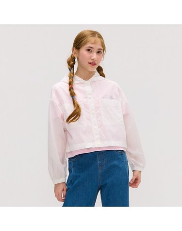 [보리보리] 여아 후드 크롭 셔츠jacket