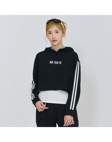 [보리보리] 여아 이너결합 크롭 레이어드 후드T-shirt
