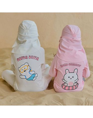 [보리보리] 애니멀 전신  유아 아기 우주복 래쉬가드유아 수영복